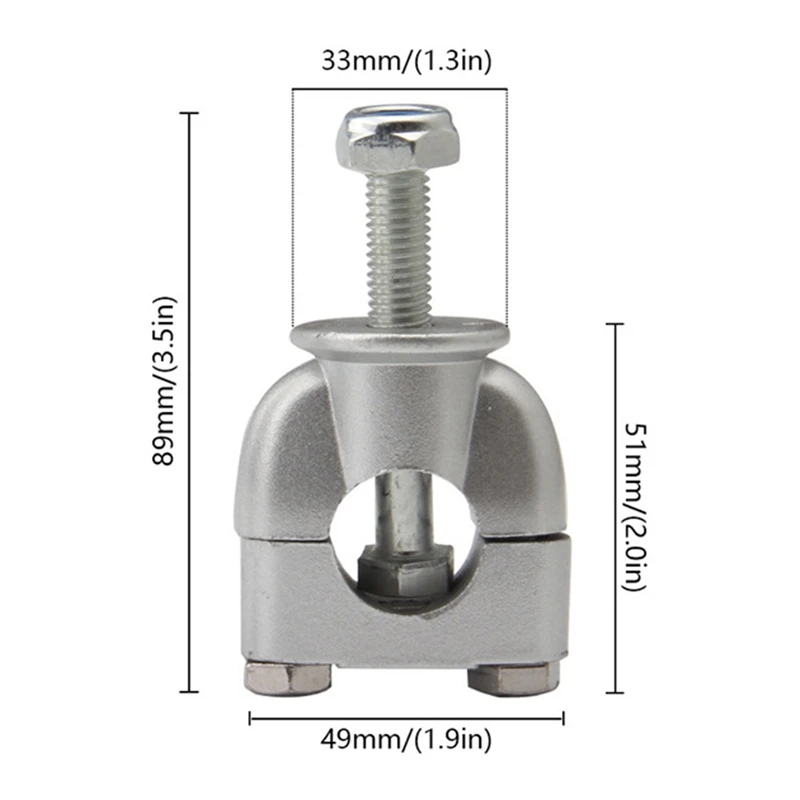 

22mm 7/8inch Universal Motorcycle Handlebar Risers Mount Clamps Chrome Round Bar Clamp