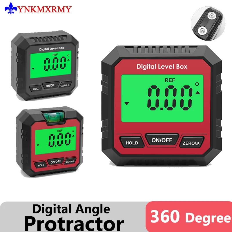

360 Degree Digital Angle Protractor Portable Precision Digital Inclinometer Digital Protractor Angle Ruler Tester Measuring Tool