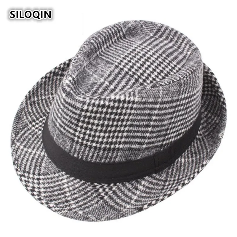 SILOQIN Мужские осенне-зимние трендовые стильные фетровые шляпы для мужчин среднего