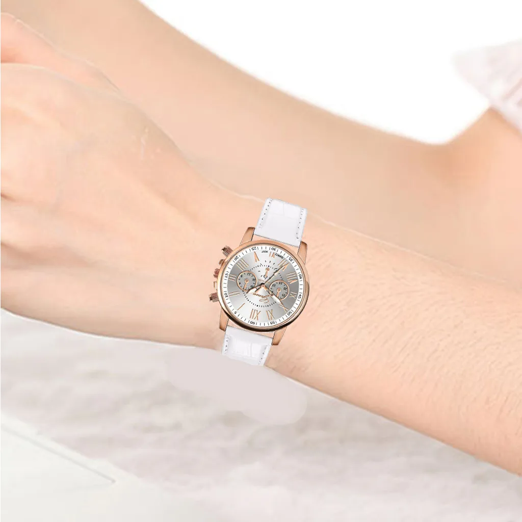 

New Watches For Girls Quartz Wristwatches Fashion Women Leather Band Quartz Analog Wrist Watch Free Shipping Gifts reloj mujer