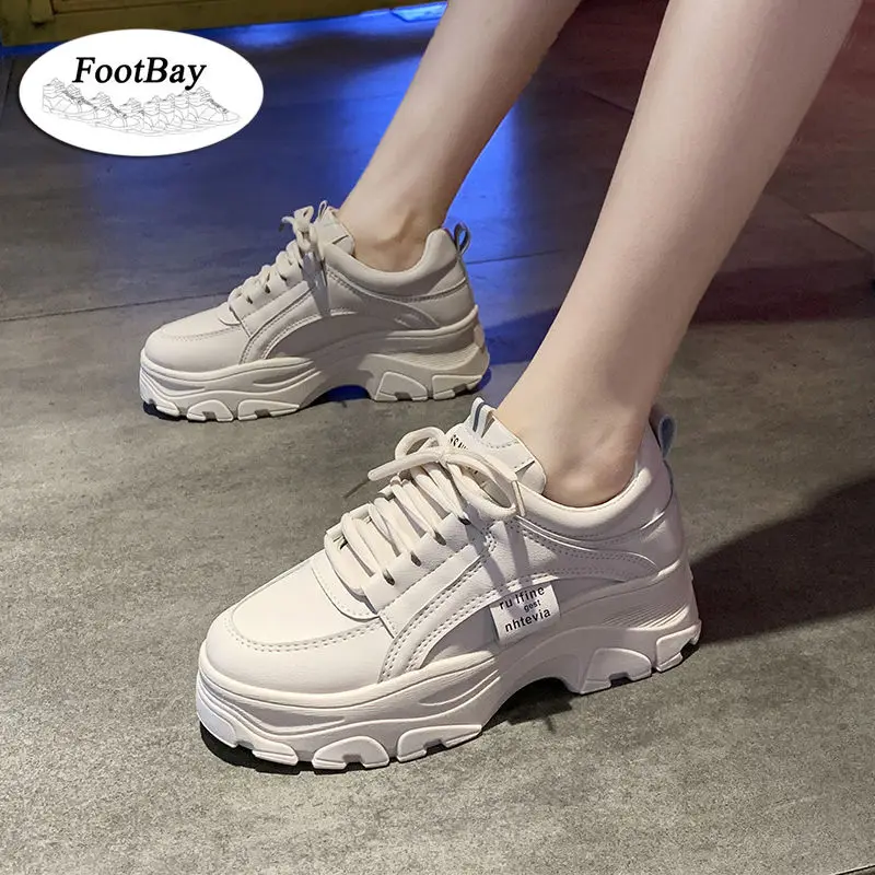 

Женские массивные кроссовки на платформе, спортивная обувь на толстой вулканизированной подошве, 2021