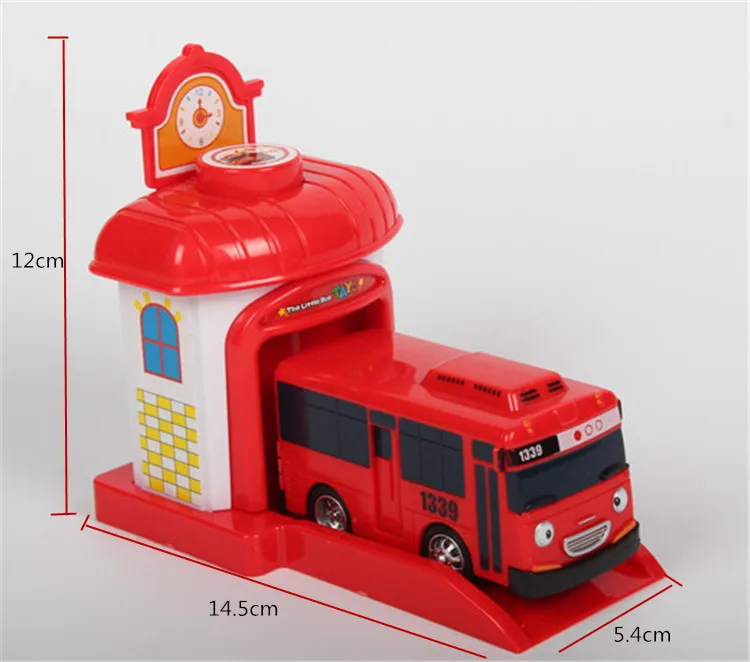 Catapult bus red Мультфильм аниме Q Edition автобус скользящая задняя мощность маленький автобус катапульта Tayo маленький автобус модель маленький автобус парковка - Цвет: Catapult bus red