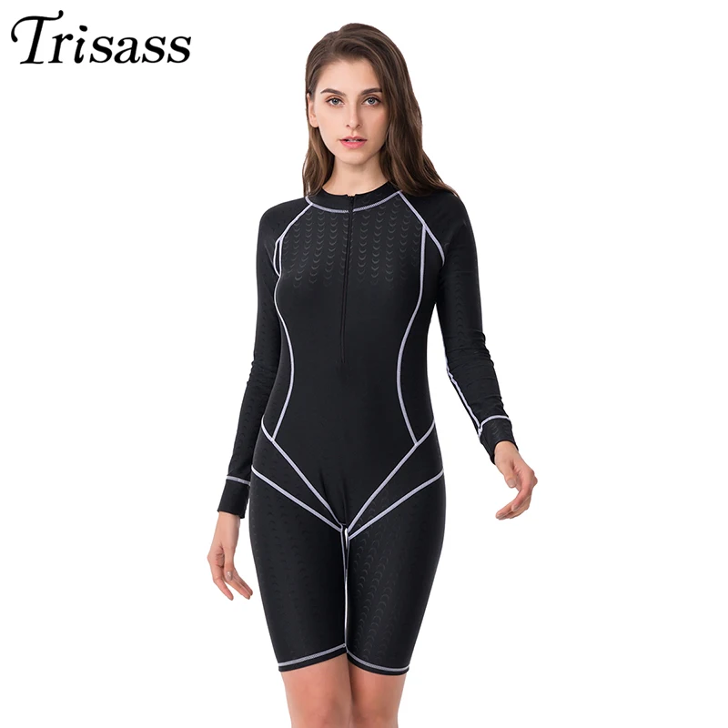 Trisass для женщин профессиональный спорт Цельный купальник размера плюс