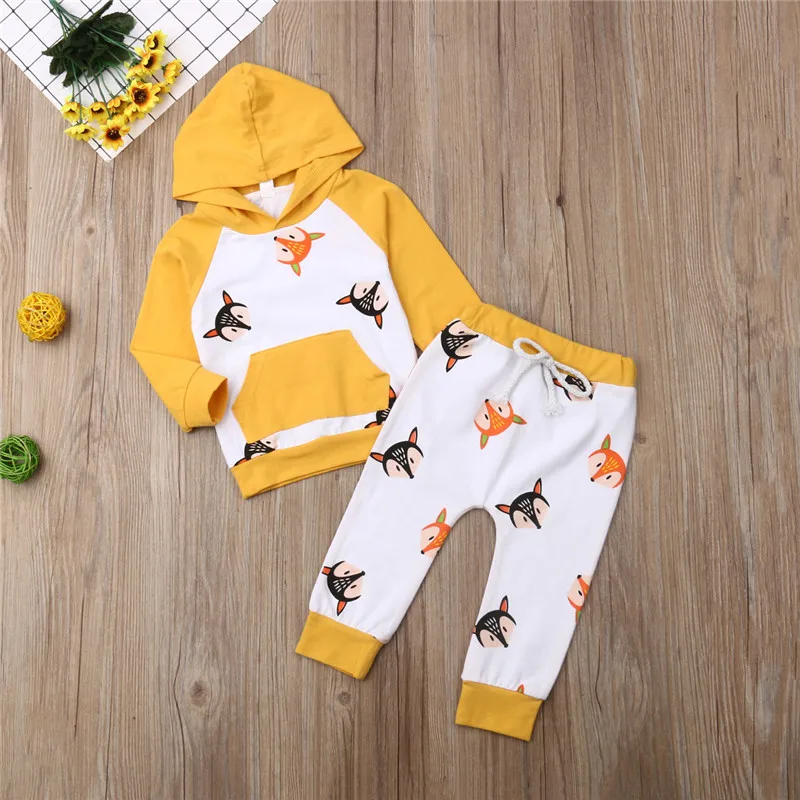 Детский желтый свитер с длинным рукавом и капюшоном | Мать ребенок