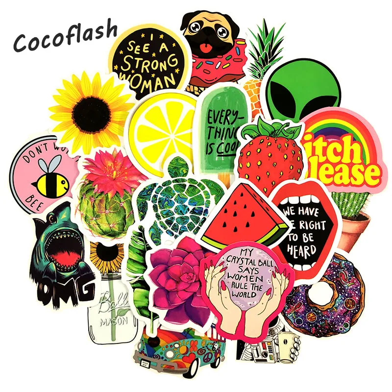 10/50 шт./лот Ins Стиль подсолнечника фрукты мультфильм Стикеры Холодильник