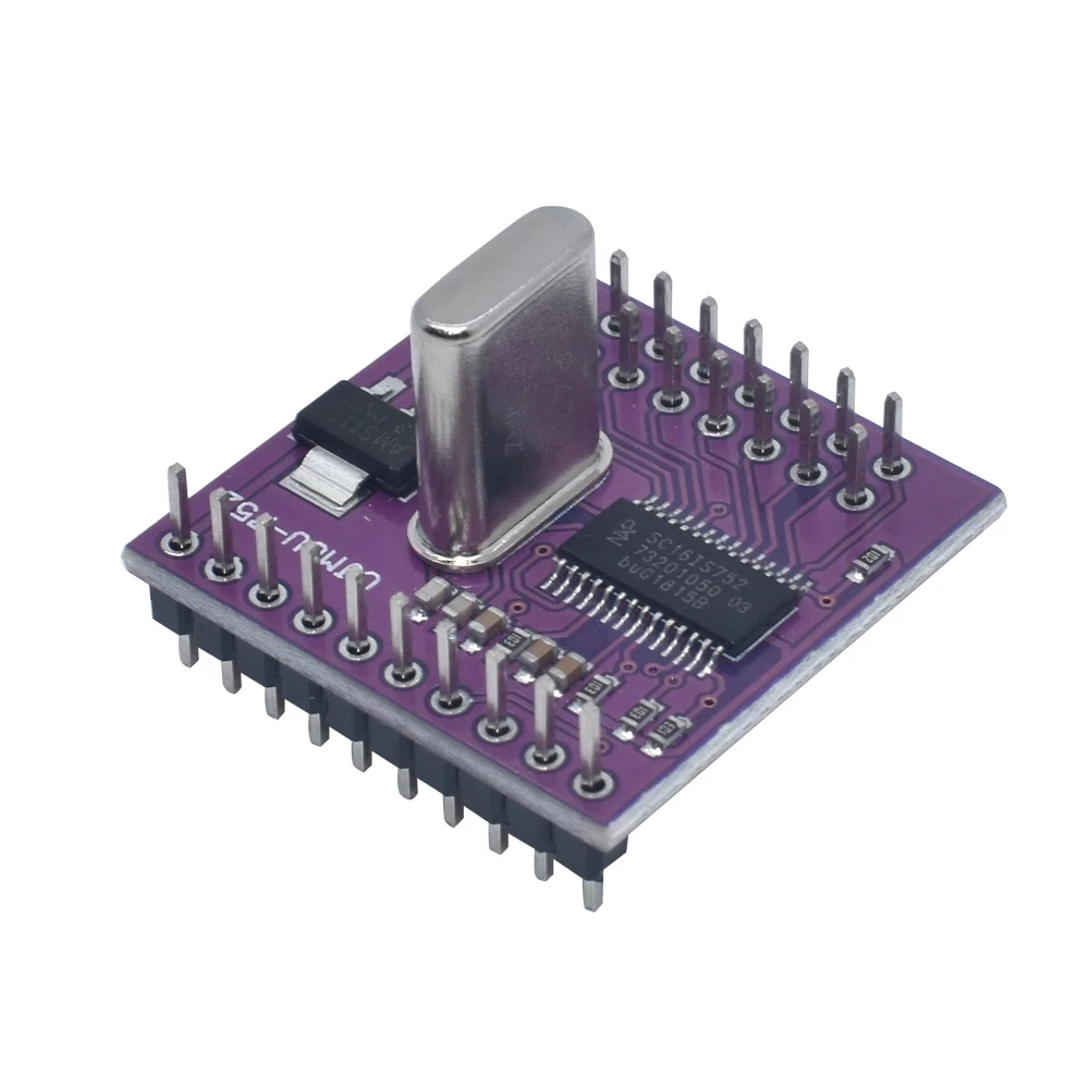 Встроенный интерфейс шины SC16IS752 I2C/SPI в двухканальный модуль преобразования UART 1