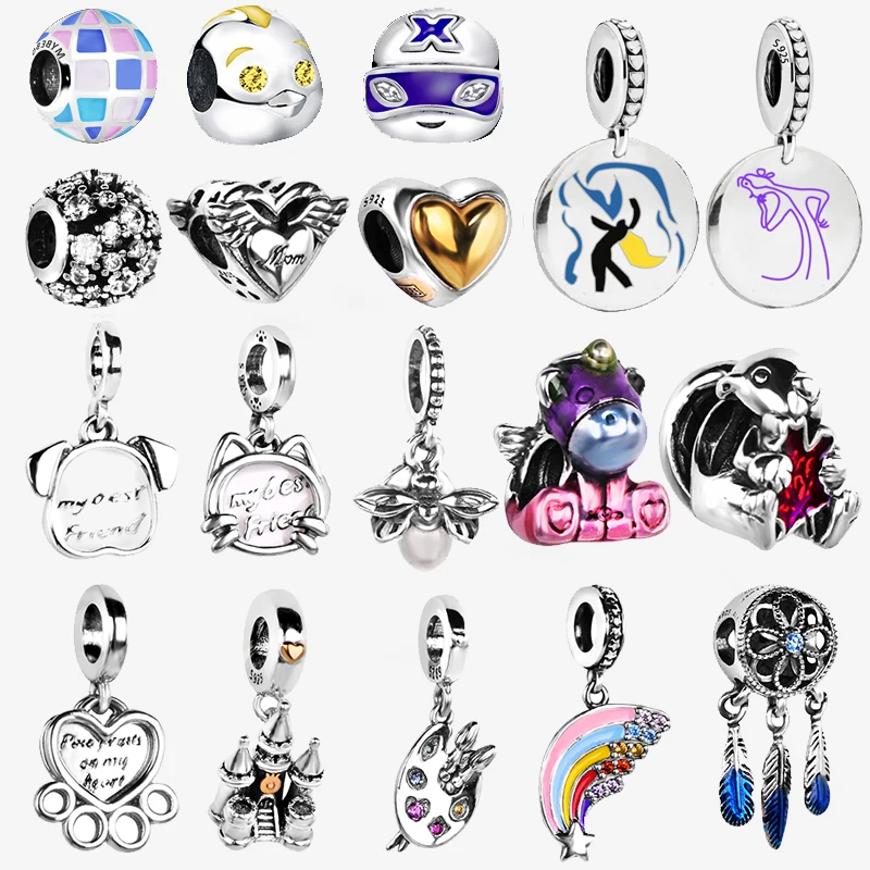 

2022 Spring 925 Sterling Silver Bead 14k Gold Two-tone Charm Collection Fit Original Pandora Bracelet Women DIY Jewelry Gift