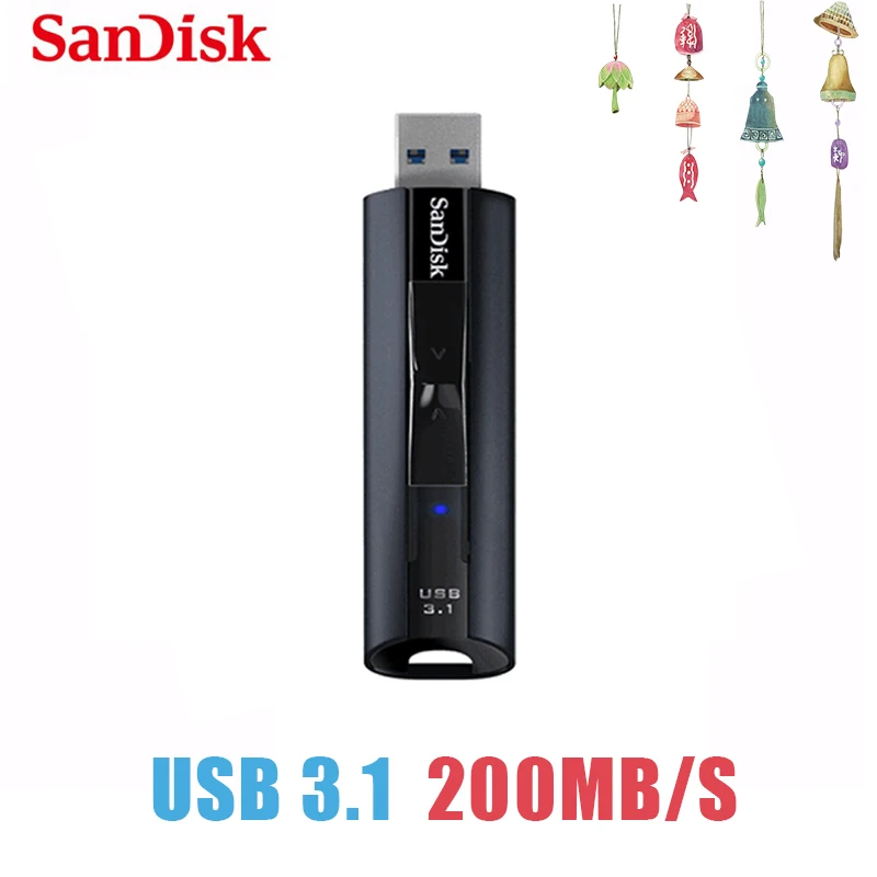 Двойной Флеш-накопитель SanDisk Extreme PRO CZ880 USB 3 1 твердотельный накопитель