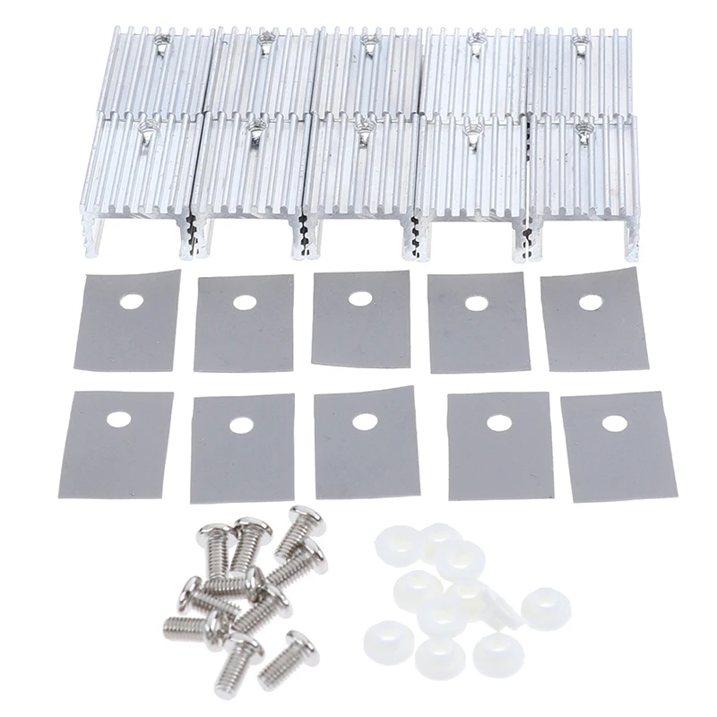 10 шт. белый до 220 радиатор охлаждения алюминиевый лист транзистор кулер для