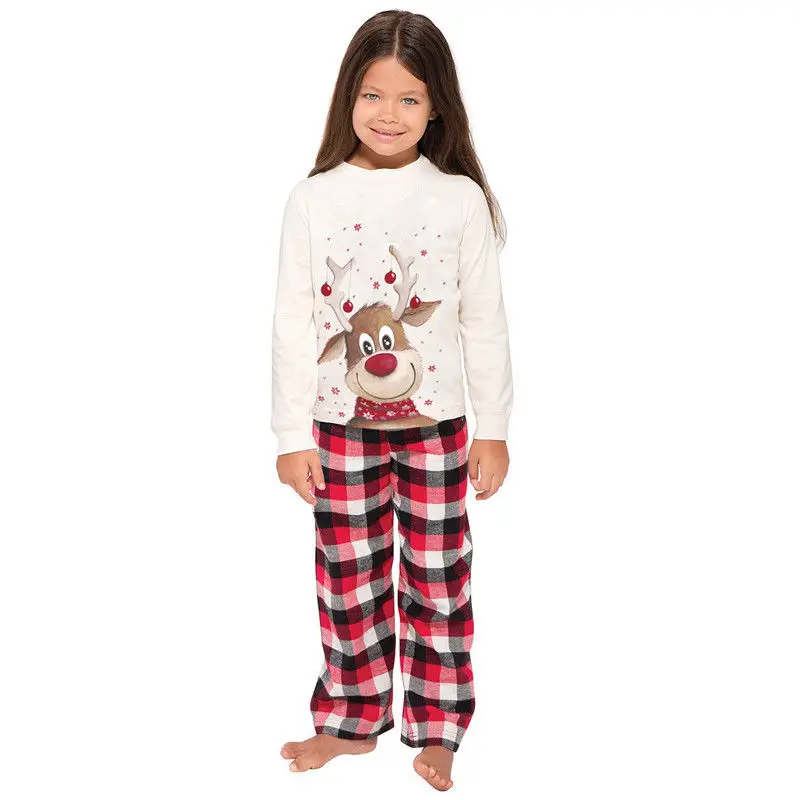 

Christmas Outfits Set Family Matching Pajamas Dad Mum Kids Baby XMAS PJs Cute Party Nightwear Pyjamas Cartoon Deer Sleepwear