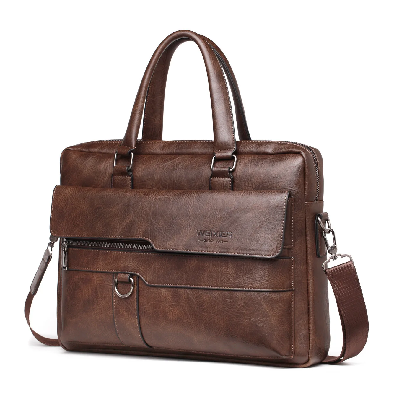 

2021 Men Briefcase Bag High Quality Business Famous Brand PU Leather Shoulder Messenger Bags Office Handbag 14 inch Laptop bag