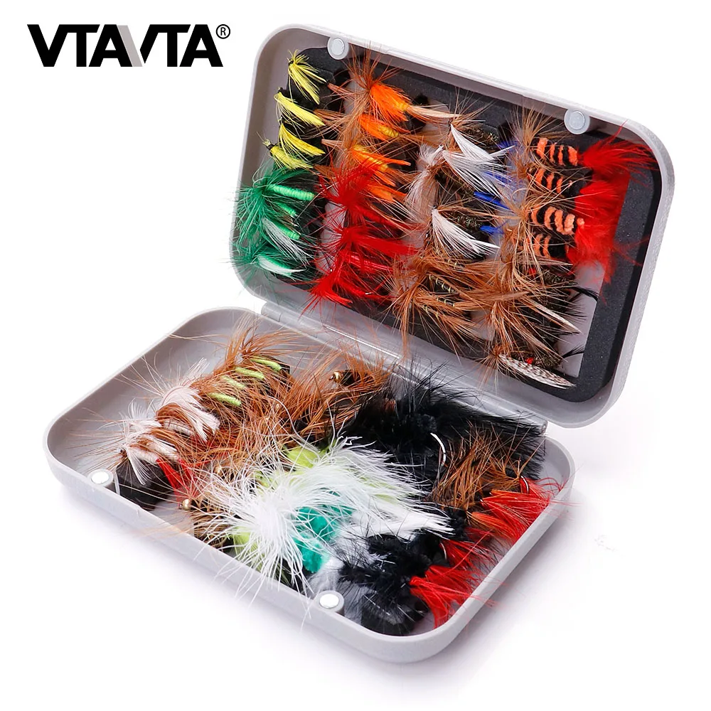 VTAVTA 64 шт./кор. 10 # бионические приманки для рыбной ловли насекомых Летающие