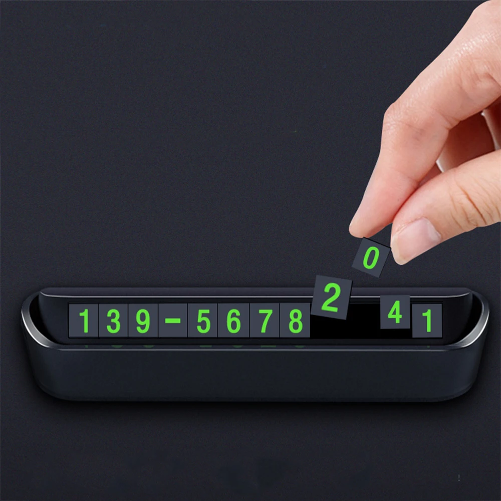 

Car Temporary Parking Card Phone Number Card Plate Switch Telephone Number Car Parking Card Stop For Auto interior Accessories