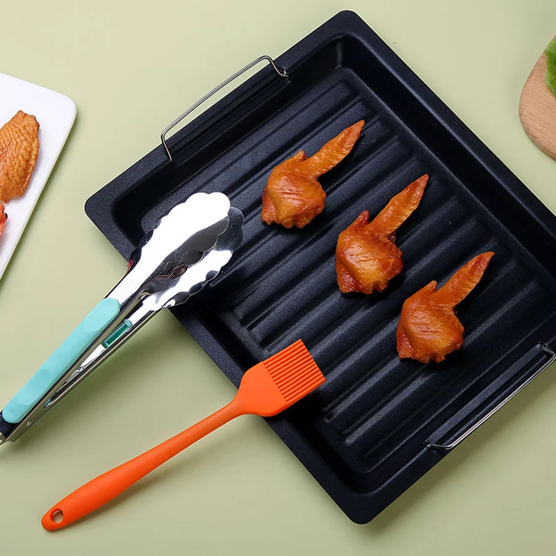 Сковорода с антипригарным покрытием для барбекю подходит приготовления пищи на