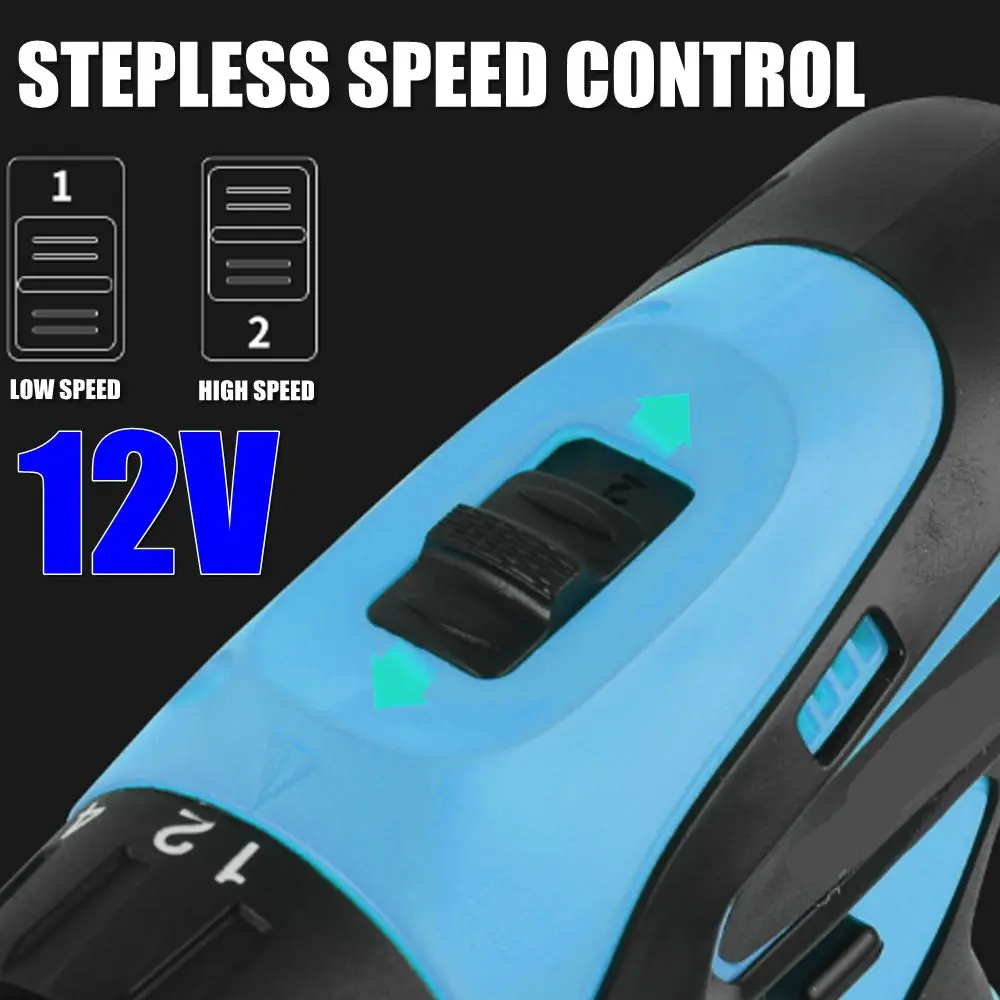 Аккумуляторная электрическая дрель 2 Скорость Регулируемая Электрическая