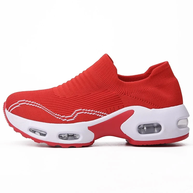 

Sports Big Size 43 Breathable Mesh Platform Sneakers Women Slip on Soft Ladies Casual Running Shoes Woman Knit Sock Shoes Flats