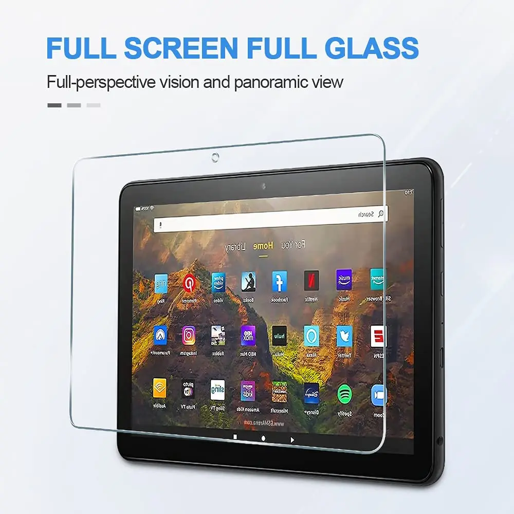 [2 Pack] All-new Fire HD 10 Plus/Fire Kids Pro Screen Protector (11th Gen 2021 Releas) - Anti-Scratch Tempered Glass | Компьютеры и