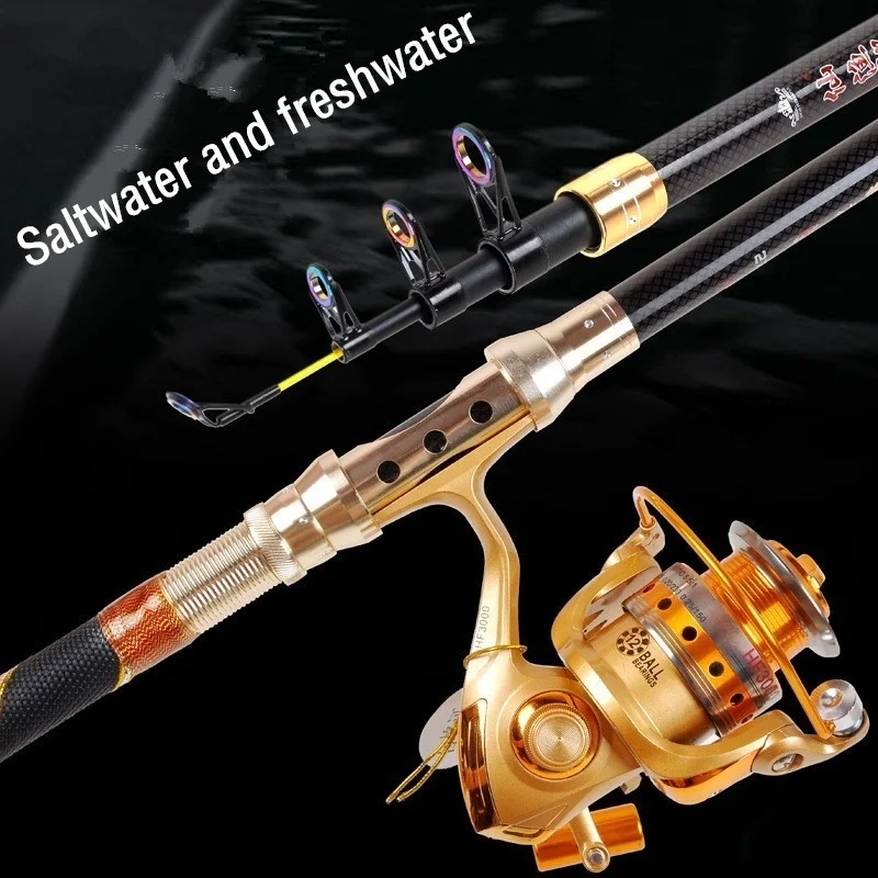 Суперуглеродное телескопическое рыболовное спиннинговое удилище 2 1/2 4/2