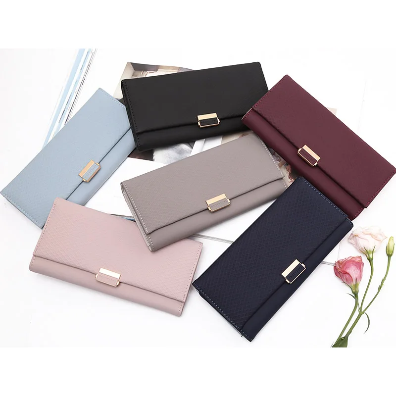 2019 NEW Wallet Female Rhombus PU leather grain Women Wallets Hasp Coin Purse Long Fashion Card Holder CY-49 | Багаж и сумки