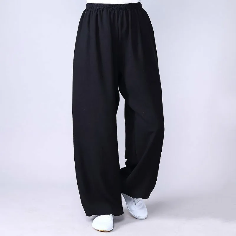 Толстые Хлопковые Штаны Тай Чи Кунг-фу брюки Shaolin ушу боевые искусства Wing Chun штаны