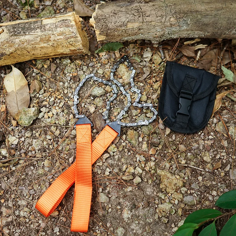 

Outdoor 24-Inch Portable Survival Hand Zipper Garden Wire Saw Emergency Saw with Bag Camping Tool