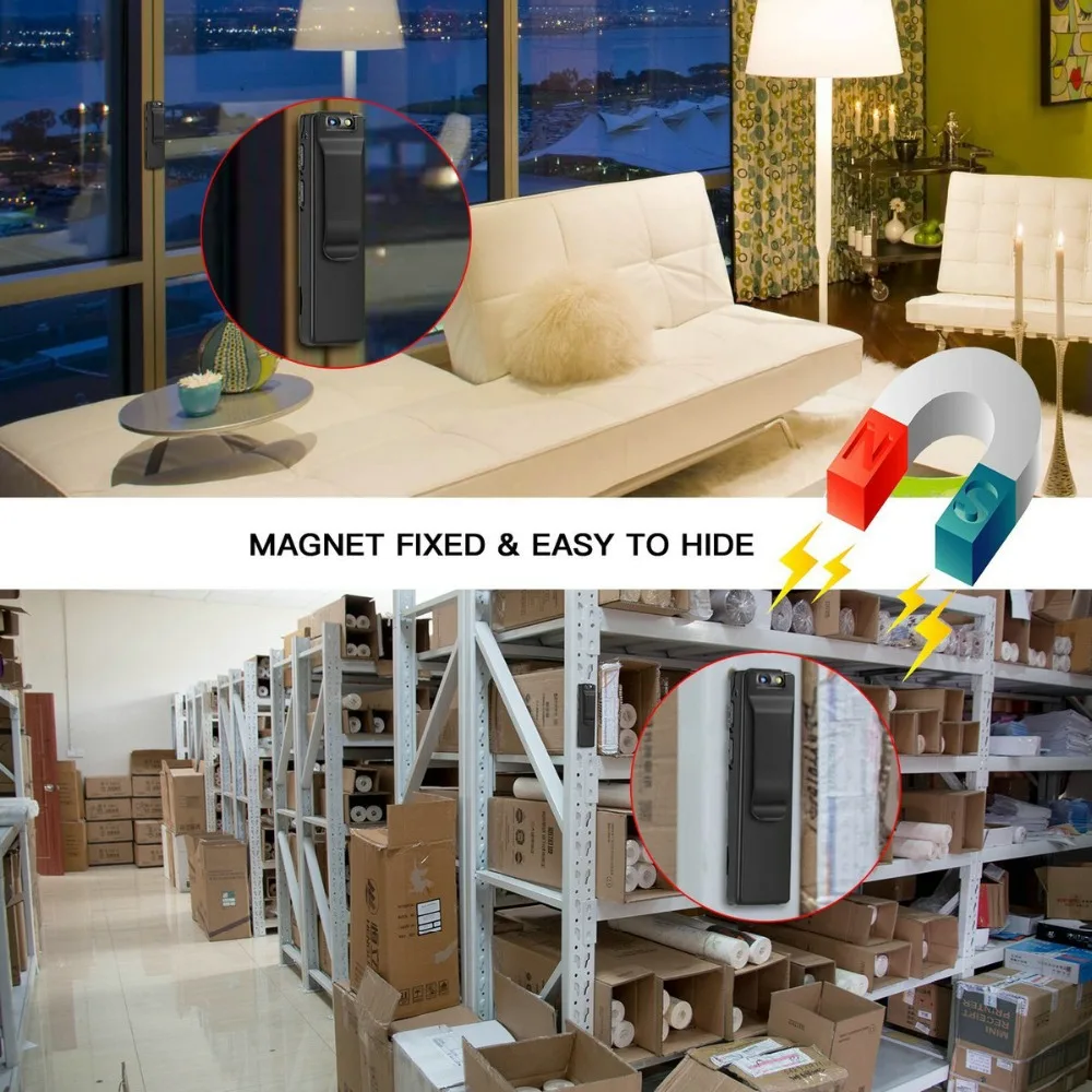 

Vandlion A3 Mini Digital Camera HD Flashlight Micro Cam Magnetic Body Camera Motion Detection Snapshot Loop Recording Camcorder