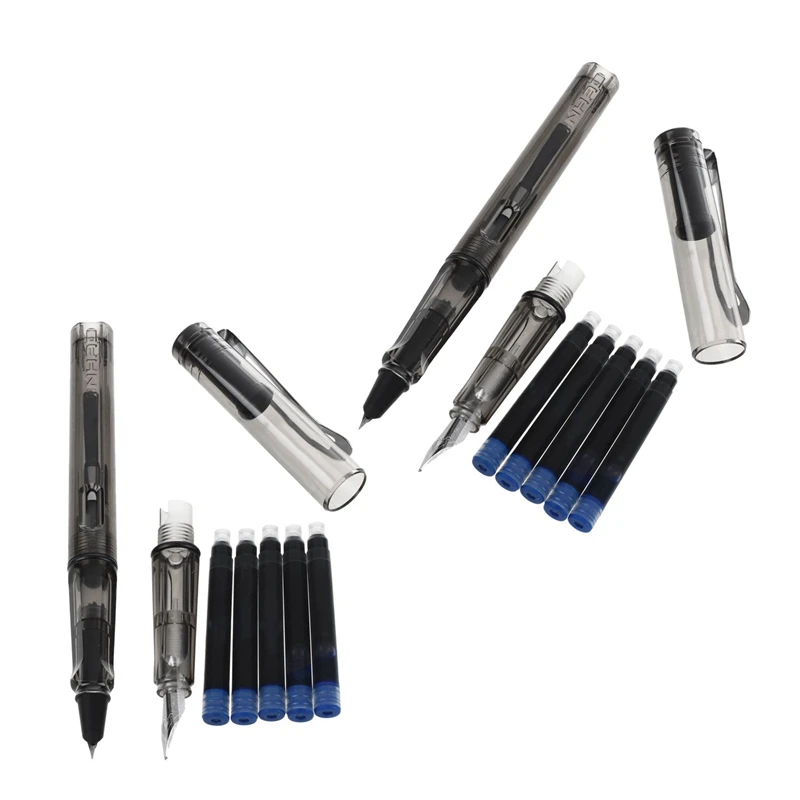 Jinhao 10 шт. синие чернила 599 все серии 2 Костюмы средняя тонкая ручка перьевая 5