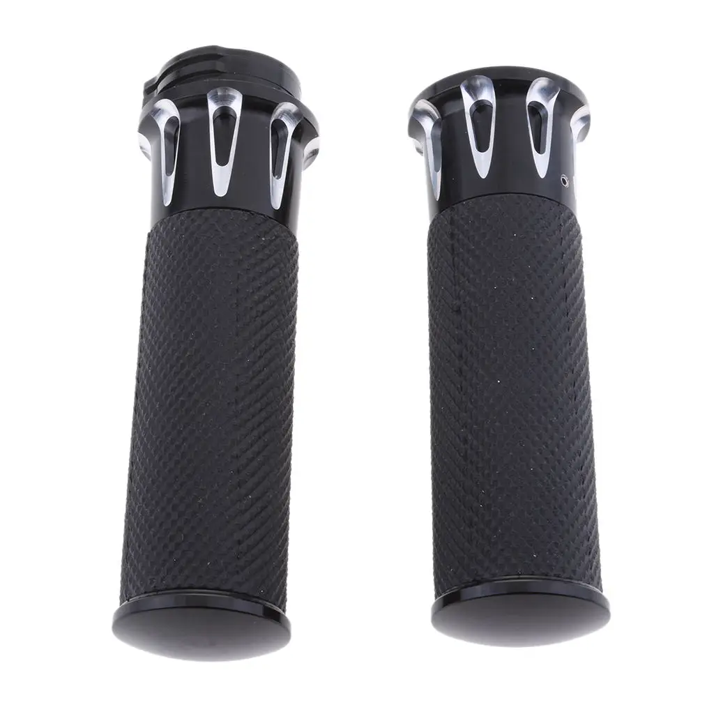 

Motorcycle 25mm 1" Handlebar Grips Throttle for Harley Electra Glide