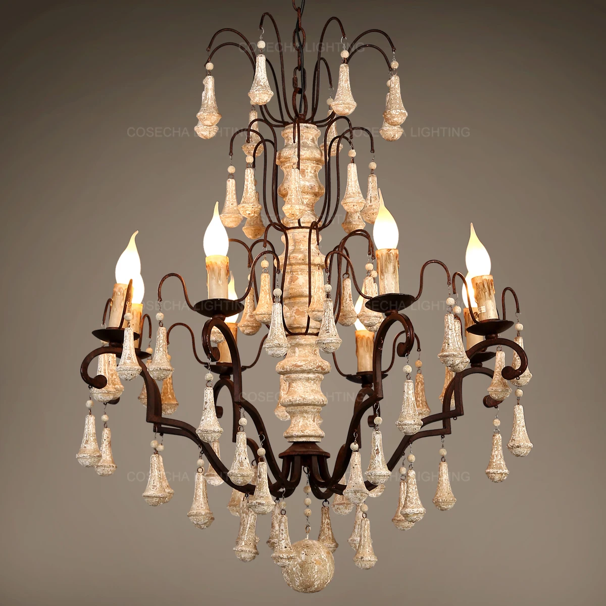 Большая люстра для прихожей деревенский светильник ing античный деревянный