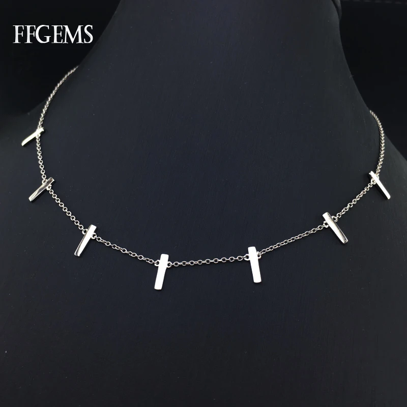 FFGems Настоящее серебро 925 пробы ожерелье подвеска элегантные женские ювелирные