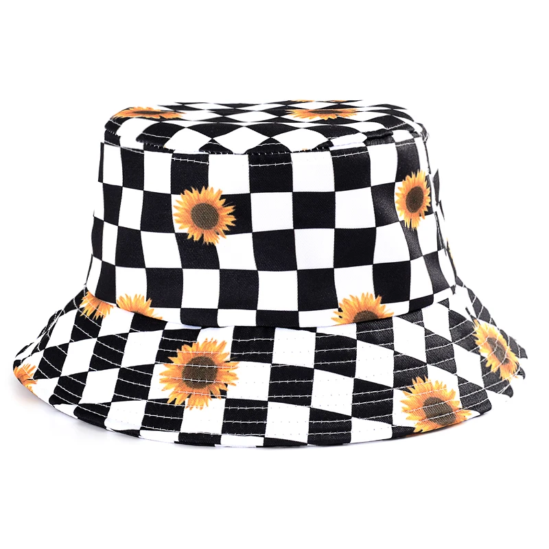 

New Cow Bucket Hats Men Women hip hop Reversible Bob Summer sad boys girls Cartoons print Fisherman hat Travel beach cap Panama