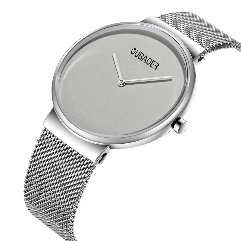 Reloj pareja OUBAOER часы для пары Роскошные Кварцевые часы из нержавеющей стали для мужчин и женщин наручные часы для влюбленных часы relogio masculin подарок