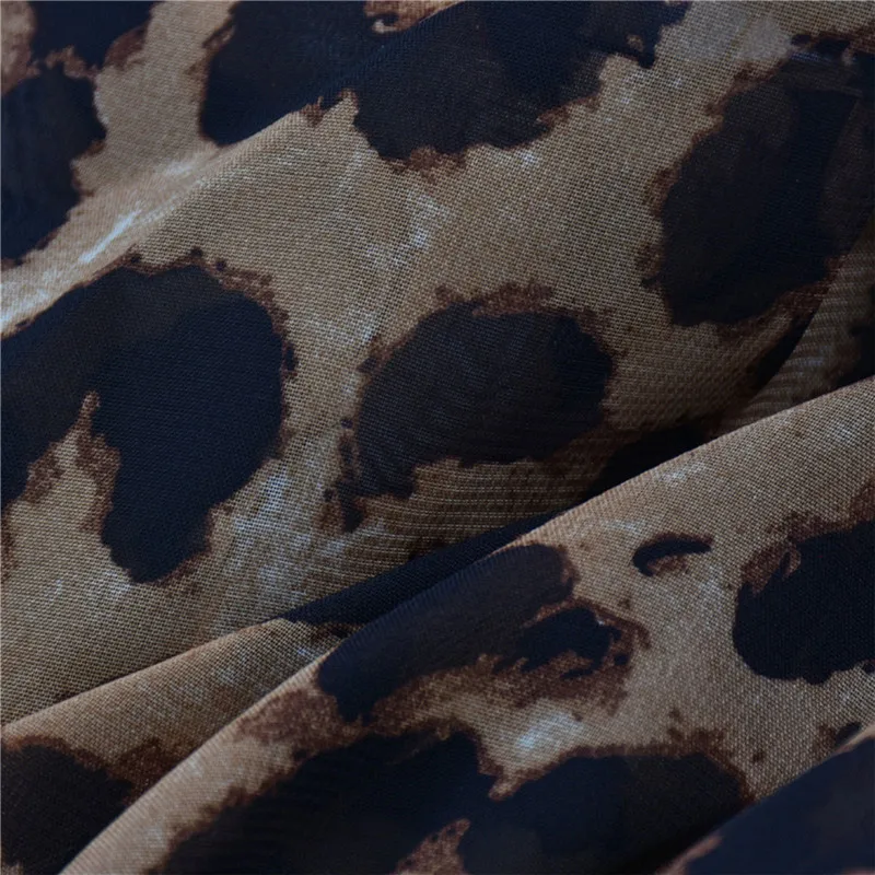 

Women Square Neck Crop Tops Trendy Female Sexy Short Puff Sleeve Leopard Print Slim Fit T-Shirts Summer Elegant Vintage T-shirts