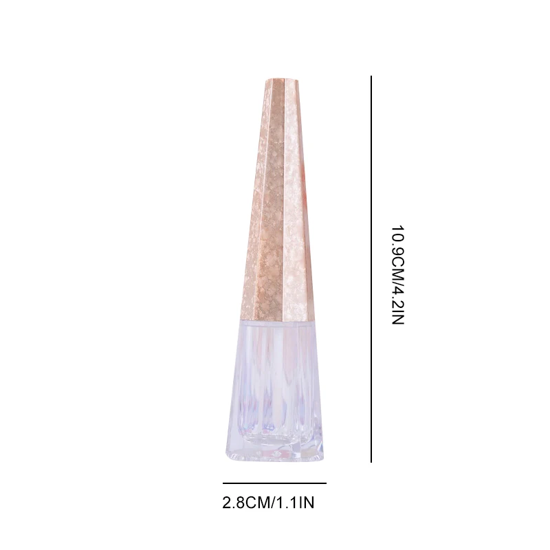 1/3/5 Pcs Lip Gloss Empty Tube With Wand Geometric Cone Shape Glaze Refillable Diy Balm Container Clear 7ml | Красота и здоровье