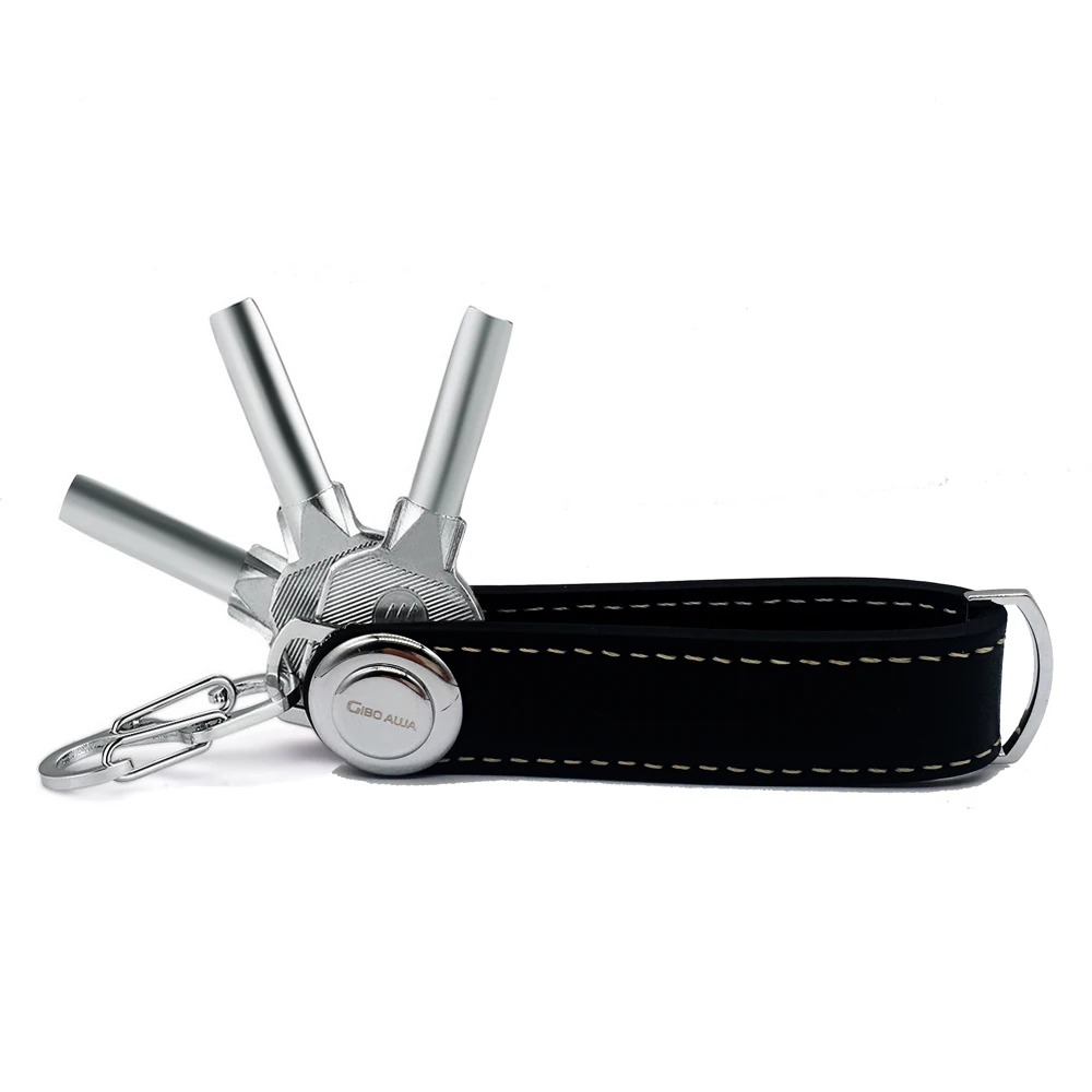 Genuine Leather keywallet keychain Key Holder DIY Key Organizer