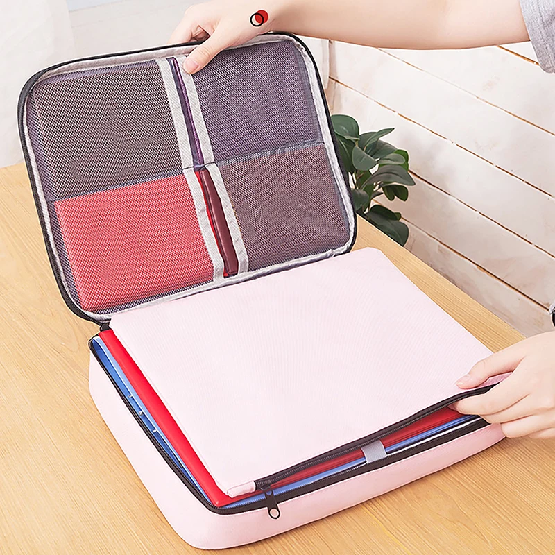 

Big Capacity Document Holder Bag Organizer Insert Handbag Travel Bag Pouch ID Credit Card Wallet Cash Case Box For Home Office