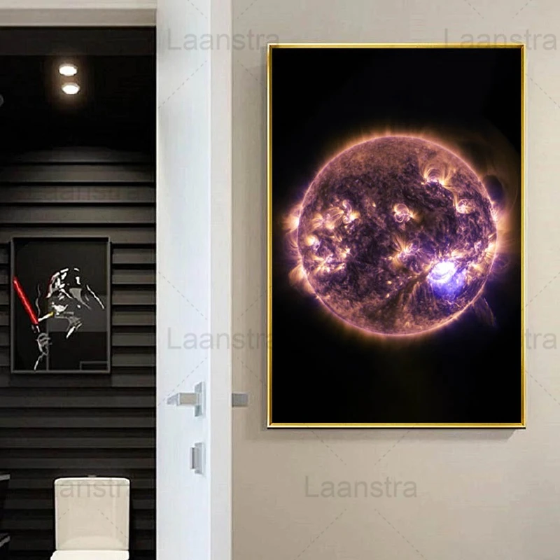 

Universe HD Prints Modern Purple Galaxy Canvas Poster Art Painting Home Decoration For Living Room Bedroom Wall Custom Frameless