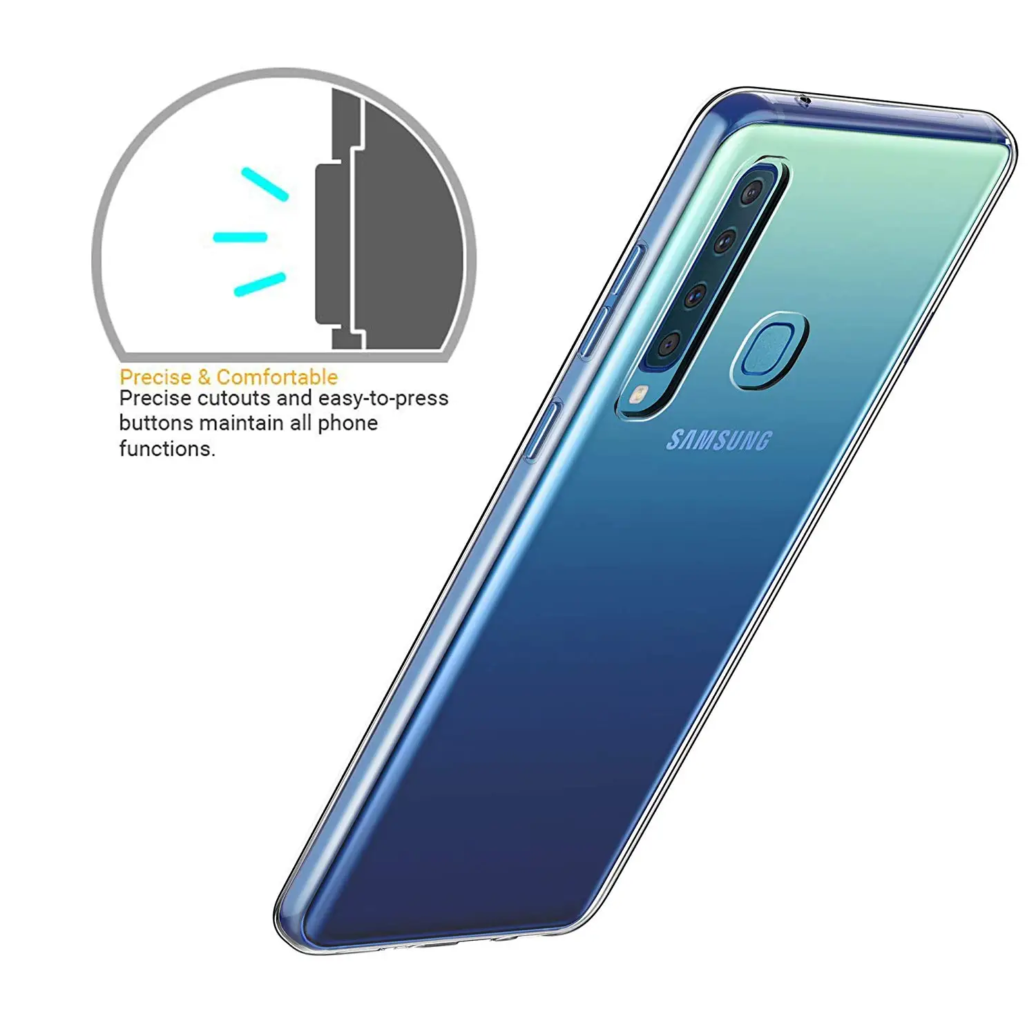 Мягкий ТПУ силиконовый чехол для Samsung Galaxy A9 2018 A9S прозрачные чехлы телефонов 360