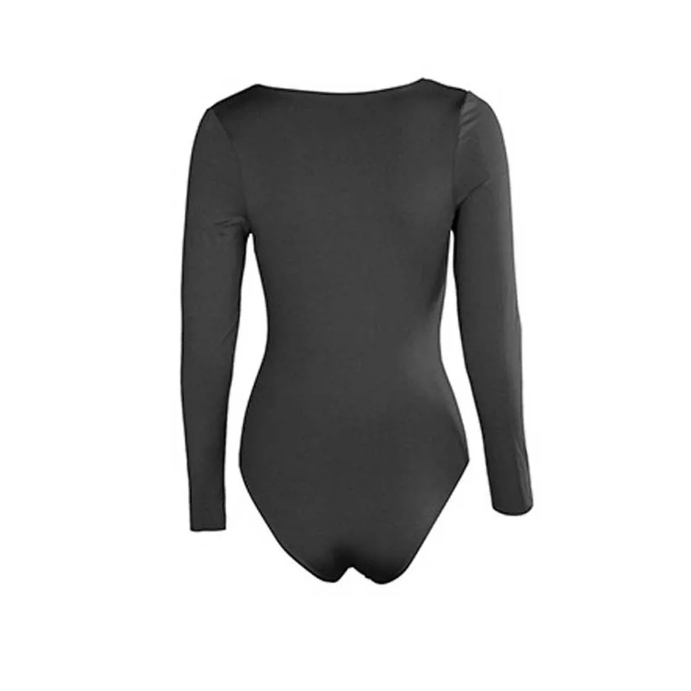 

Casual Slim Rompers Women Bodysuit V Neck Long Sleeve Regular Jumpsuits Female Fashion Streetwear Bodies Ladies Overalls Hot