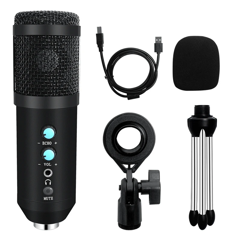 

USB Condenser Microphone Studio Recording BM858 Professional Computer Microphone Kit for YouTube Vocals Voice