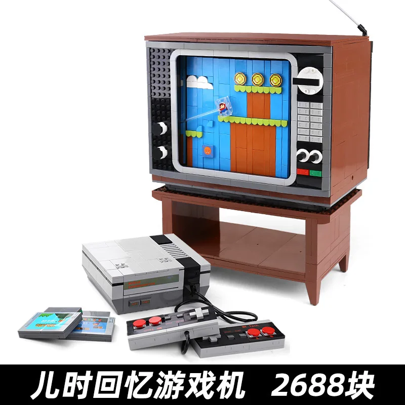 

71374 10013 Creative Toys The MK Entertainment System Model Building Blocks Bricks FC Games Playing Toys Kids Gifts