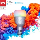 Новый выпуск Yee светильник 1SE E27 6 Вт RGB умная Светодиодная лампа беспроводное Голосовое управление красочное освещение 650 лм 100-240 В Поддержка Google Home