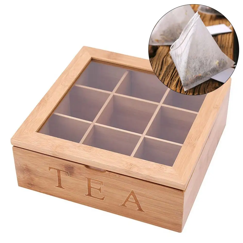 Новое деревенское деревянное хранение чайных пакетиков коробка для груди