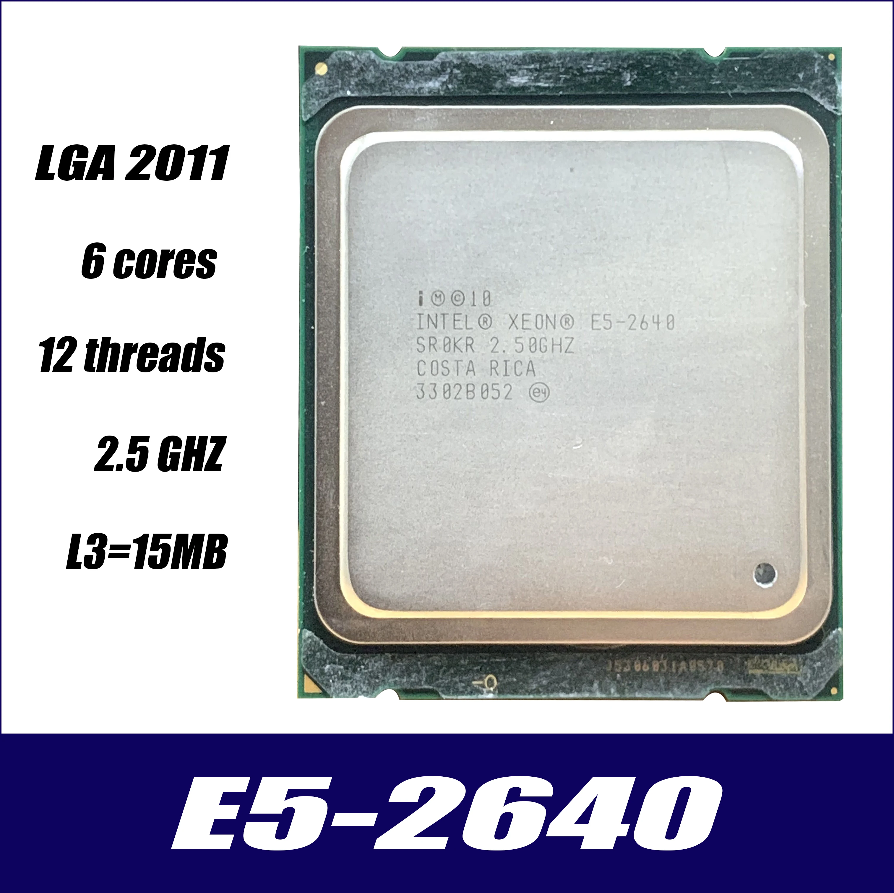 Процессор Intel Xeon E5 2640 процессор 6 ядерный 15 Мб кэш/2 5 ГГц/8 00 ГТ/с 95 Вт LGA 2011 продажа 2650