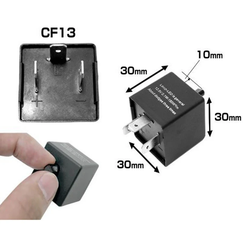 3 контактный светодиодный мигалка реле сигнала поворота мотоцикла регулируемый