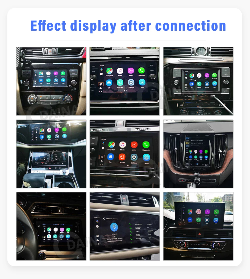 Carplay Ai Box Android Автомобильный мультимедийный плеер Новая версия 4 + 64G беспроводная