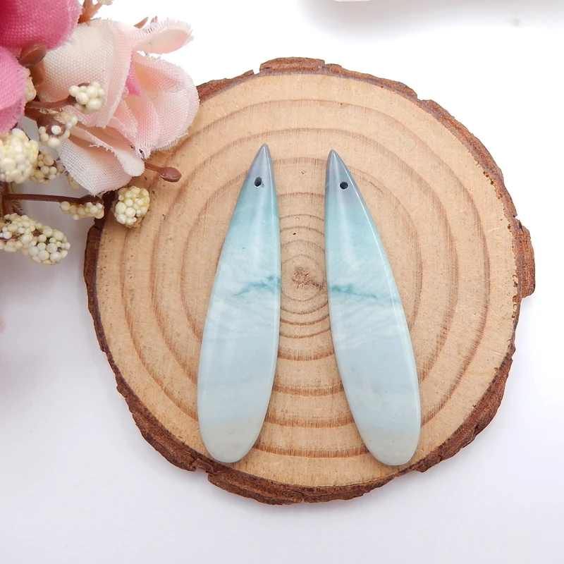 

Wave Jasper Fashion Gemstone Women Earring Jewelry,Charms Women Earrings Jewelry Gift Gem Customized,42x12x4mm,6.5g