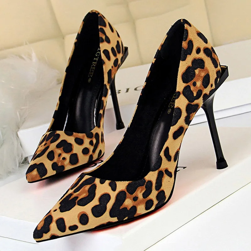 

New Shoes Leopard Women Pumps High Heels Shoes Women Designer Shoes Stiletto Women Heels Ladies Sexy Party Shoes Female Pump