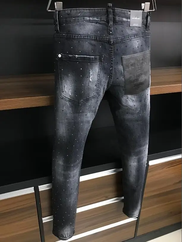 Authentic Classic DSQUARED2 Men's Tube Jeans Casual Motorcycle Party Streetwear Pant 2021 9708