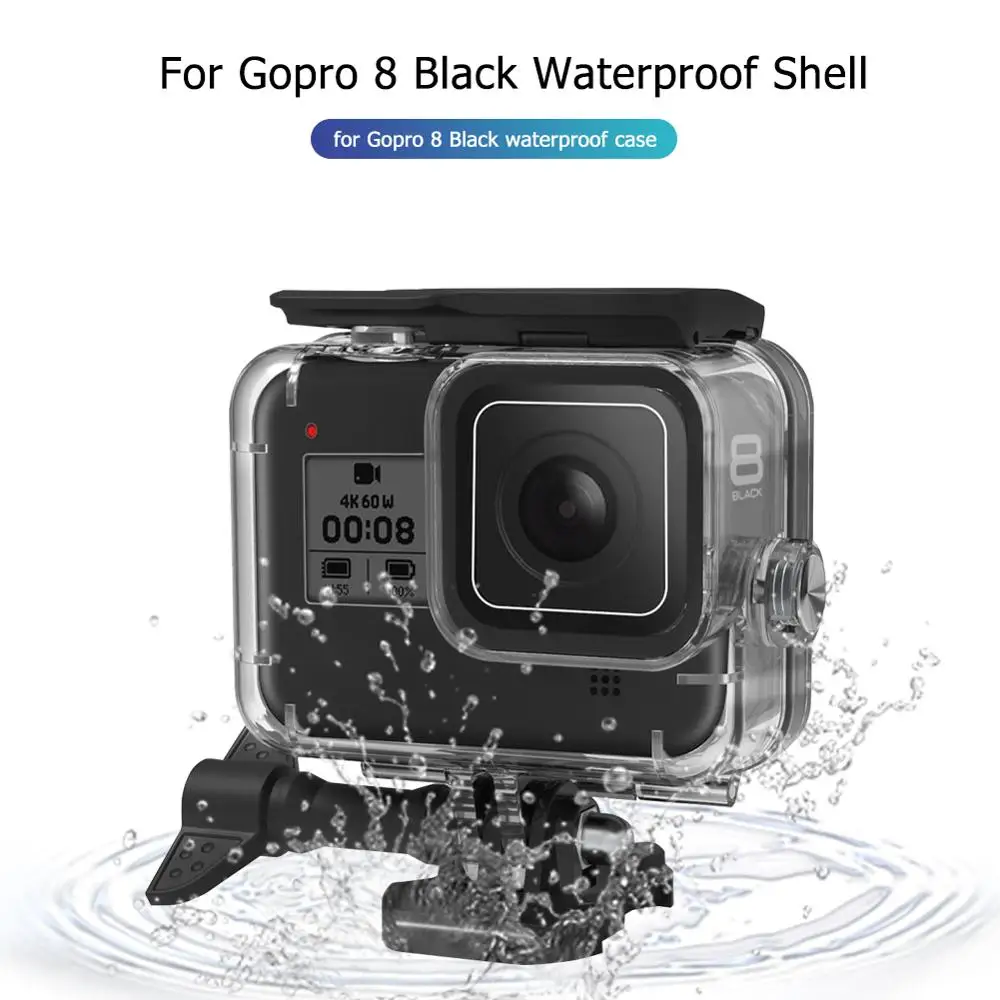 Подводный защитный чехол для Gopro Hero 8 водонепроницаемый силиконовый корпуса